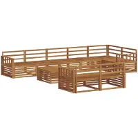 vidaXL Outdoor-Sofagarnitur 9 Stk. Natur Massivholz Akazie