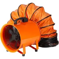 StarTech.com Bauventilator SM- 255 W AC-Motor Baugebläse 2830 U/min Baulüfter Gebläse 811 L/s (1893 CFM) Axiallüfter mit 10 m Schlauch Axialgebläse 79 dB Geräuschpegel Industrielüfter