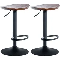 CLP 2er Set Barhocker Skelde walnuss