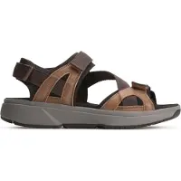 Xsensible Lombok Herrensandale, Havanna, Leder/Textil, NEU - Herrenschuhe Sandale / Pantolette, Braun, leder/textil
