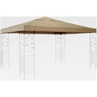 Markenlos Ersatzdach für Pavillon 3x3m in Sand