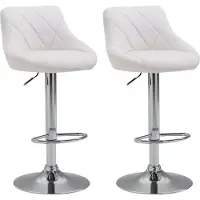 CLP 2er Set Barhocker Lazio Kunstleder C weiß