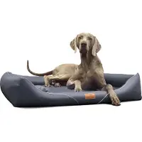 Tierlando Orthopädisches Hundebett WILLIAM Easy-Clean | Luxus Hundesofa - Größe: 130x100cm | Farbe: 02 Graphit