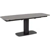 Natur24 Tisch Jeremia 140-200 x 80 x 75 cm Stahl Anthrazit