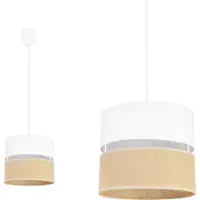 Light11 HOME Hängelampe, Deckenleuchter, Lampenschirm 20 cm, weiß