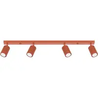 Licht-Erlebnisse Deckenstrahler 4-flammig GU10 Rot 81 cm Balkenstrahler Deckenspot schwenkbar