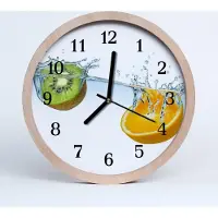 Tulup Holzuhr 20fi cm wanduhr - Orangen Kiwi-Frucht