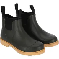 Baumfuchs Damen Gummistiefelette unifarben - Halbhoher Gummistiefel mit Anziehhilfe in Dunkelgrün Größe 37