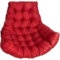 Sunnypillow Hängesessel Kissen - Auflage für Rattan & Polyrattan Hängeschaukel - Polster, Sitzauflage für Hängekorb - Rot