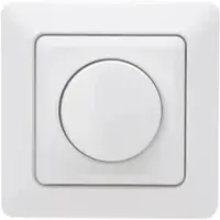 Kopp 820229007 STANDARD - LED Aufputz Dimmer, bestehend aus Aufputzgehäuse, Abdeckrahmen und LED Dimmer, Farbe: arktisweiß