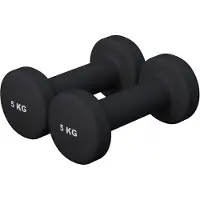 Gorilla Sports Neopren Kurzhanteln 2er Set, 2x5kg, rutschfest | Hanteln, Gewichte, Hantelset, Dumbbells, Gymnastikhanteln, Fitness