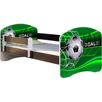 ACMA Jugendbett Kinderbett Junior-Bett Komplett-Set mit Matratze Lattenrost und Rausfallschutz Wenge 14 Goal !!! 160x80