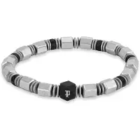 Police PEAGB0083402 Herrenarmband Hexchain Edelstahl/Schwarz