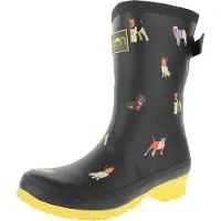 Rajn Dogs Mid Damen Gummistiefel mit Hundemotiv Schwarz (Black), UZW213-BLACK
