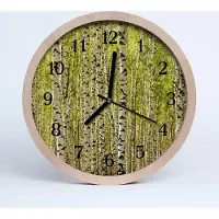 Tulup Holzuhr 30fi cm wanduhr - Birkenwaldlandschaft