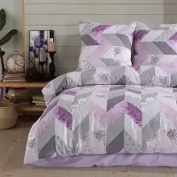 Buymax Renforce Bettwäsche 200x200 cm aus 100% Baumwolle 3 teilig mit Reissverschluss (1x Bettbezug, 2x Kopfkissenbezug 80x80 cm), Deckenbezug Set