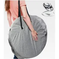 Markenlos Baby-Schaukel-Reisetasche | Praktische Aufbewahrungslösung für unterwegs | Leicht, stilvoll und wasserabweisend | Grau