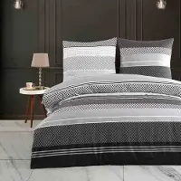 Buymax Renforce Bettwäsche 135x200 cm, aus 100% Baumwolle 2 teilig mit Reissverschluss Kopfkissenbezug 80x80 cm Bettbezug Deckenbezug Set