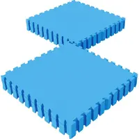 Gorilla Sports Schutzmatten Set - 16 Matten, 60x60x1,2 cm, rutschfeste, EVA Schaumstoff, 5,76 m², Blau - Bodenschutzmatten Fitness, Bodenmatte, Puzzlematten, Unterlegmatte, Trainingsmatten