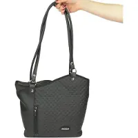 Haberland Lenkertasche Melanie schwarz - flexible Rucksack-Lenkertasche für E....