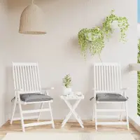 vidaXL "2026 Promotion" Stuhlkissen 2 Stk. - Hohe Qualität - Grau 40x40x7 cm Oxford-Gewebe - Gartenmöbelauflagen CC9077