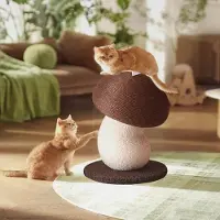 Markenlos für Katzen, Pilz-Design, Sisal, Möbelschutz, interaktives Spielzeug, Spielbereich, Innenbereich, Wohnung, Schlafzimmer, Haus