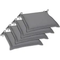 GO-DE Textil, Sitzkissen Sitzmöbel, 4er-Set, Farbe: grau, Maße ca.: 45 cm x 47 cm x 5 cm