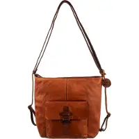 Harbour 2nd UP13134 Backpack Style Riley 2in1 Rucksack Umhängetasche cognac