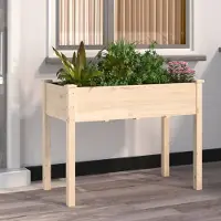 vidaXL "Rabatt" Pflanzkübel modernem Design - Blumentopf/Pflanzkasten - mit Einsatz 118x59x76 cm Massivholz Tanne - Beete CC16769