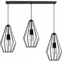 Light11 HOME Diamant Pendelleuchte Schwarz Draht Loft – Hängelampe Deckenleuchte Industrie Design