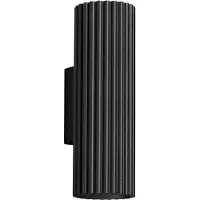 Licht-Erlebnisse Wandleuchte Wohnzimmer Up Down Schwarz Treppenhaus indirekt GU10 2 flammig B:6,5 cm Wandlampe Innen
