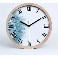 Tulup Holzuhr 20fi cm wanduhr - schwarze Spitzen - Löwenzahn