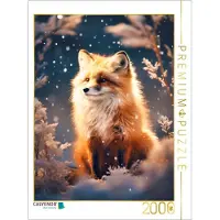 CALVENDO Puzzle Fuchs im Schnee | 2000 Teile Lege-Größe 90x67cm Foto-Puzzle für glückliche Stunden