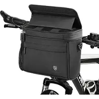 WHEEL UP Touchscreen-Fahrrad-Vorderrahmentasche, wasserdichte Fahrrad-Handytasche, Handyhalter, EVA-Lenkertasche, Radfahren, Front-Aufbewahrungstasche fuer 7-Zoll-Grossbildschirm