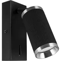 Licht-Erlebnisse Spot Lampe Wand Metall verstellbar Schwarz Chrom GU10