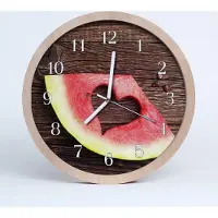 Tulup Holzuhr 20fi cm wanduhr - Wassermelone Obst