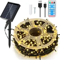 Peviasot 80 m LED Solar Lichterkette 800 LEDs Innen Außen Beleuchtung mit 8 Modi für Outdoor Garten Balkon Party Weihnachten Deko, Warmweiß