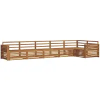 vidaXL Outdoor-Sofagarnitur 6 Stk. Natur