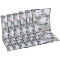 GO-DE Textil, Sesselauflage Mittellehner, 6er-Set, Farbe: grün, Maße ca.: 108 cm x 50 cm x 6 cm