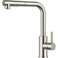 OEM Rohrarmatur, Hochdruck-Wandarmatur mit Duscharmatur, Ausziehbarmatur, Mischbarmatur, Spülarmatur, Armaturen, 360-Grad-Drehbar, zwei Strahlstande, Edelstahl