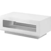 Masseno Couchtisch TULLIA 110 cm Kaffetisch für Wohnzimmer Sofatisch Wohnzimmertisch Weiß