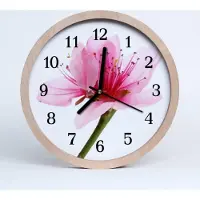 Tulup Holzuhr 20fi cm wanduhr - Blume
