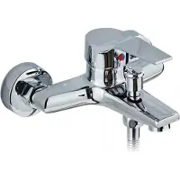 StarTech.com Bad Dusch- und Wannenarmatur - Wandmontierter Mischer - Einhebelmischer - Warm/Kalt Wasserregelung - Keramikkartusche - Chrom