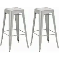 CLP 2er Set Barhocker Joshua silber