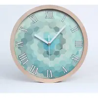 Tulup Holzuhr 25fi cm wanduhr - weiße Spitzen - Abstraktion Hintergrund