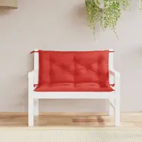 vidaXL "2026 Promotion" Gartenbank-Auflagen 2 Stk. - Hohe Qualität - Rot 100x50x7 cm Oxford-Gewebe - Gartenmöbelauflagen CC21993