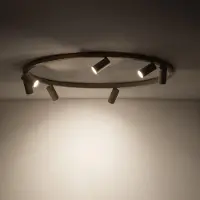 Licht-Erlebnisse Spot Lampe Aluminium Metall verstellbar Ø 93 cm Beige GU10 rund Modern