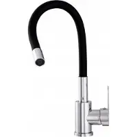 QLS Küchenarmatur Wasserhahn Spültischarmatur Mischbatterie Brause Flexibel Chrom 10896