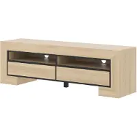 Masseno TV-Schrank LUNO 160 cm Fernsehschrank mit 2 Schubladen für Wohnzimmer Modern 160x41x50,5 cm Eichefarben / Eichefarben