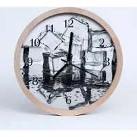 Tulup Holzuhr 30fi cm wanduhr - Eis Fließendes